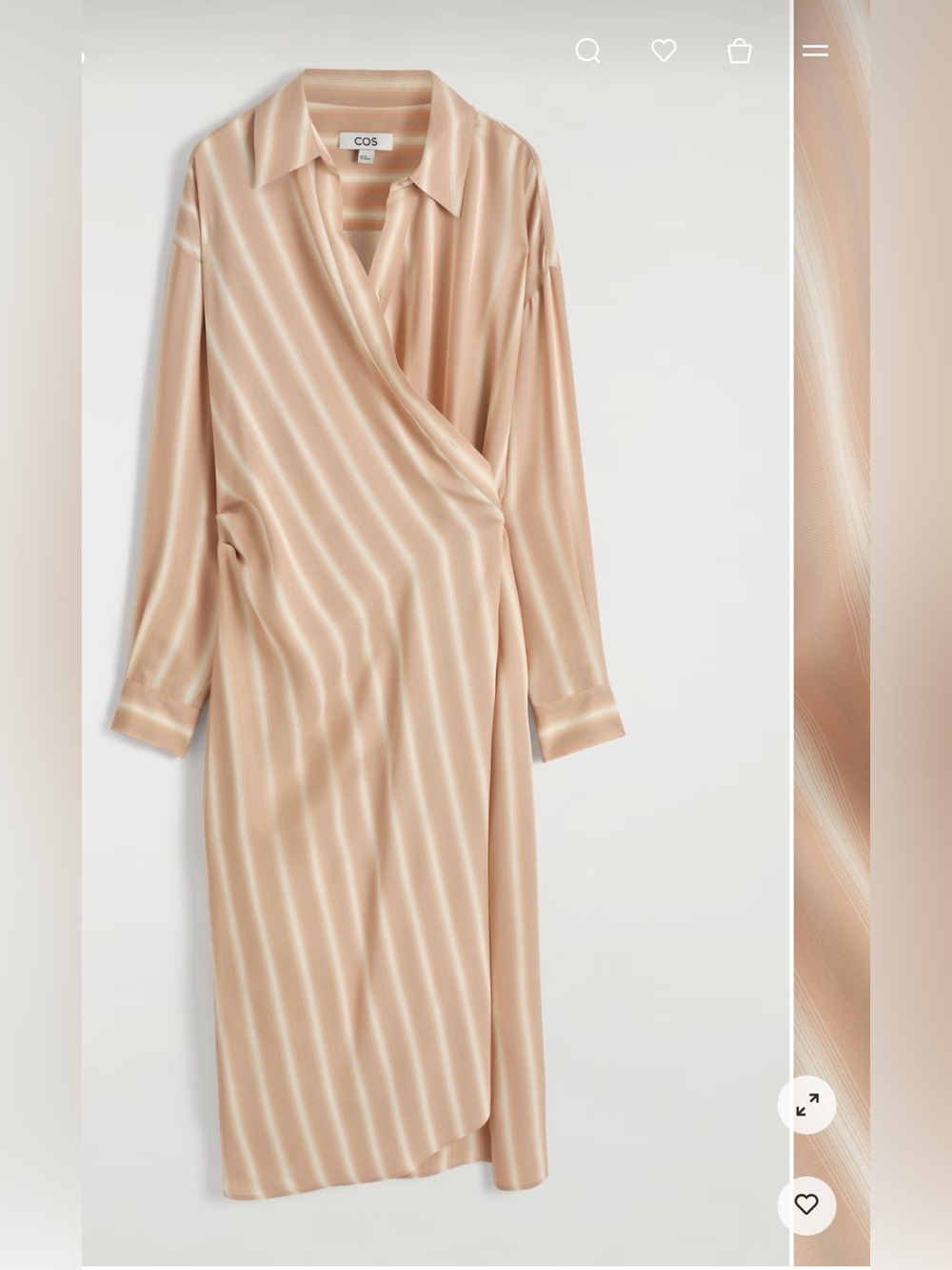 COS WRAP MIDI SHIRT DRESS